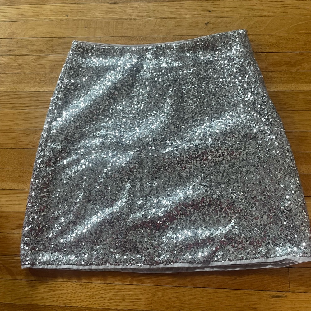 H&M Silver Sparkle Mini Skirt